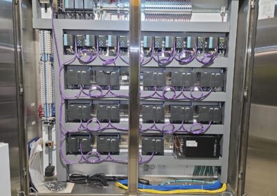 Stainless steel Siemens controls cabinet with PLC and I/O modules for the Elizabeth Seaport tank farm
